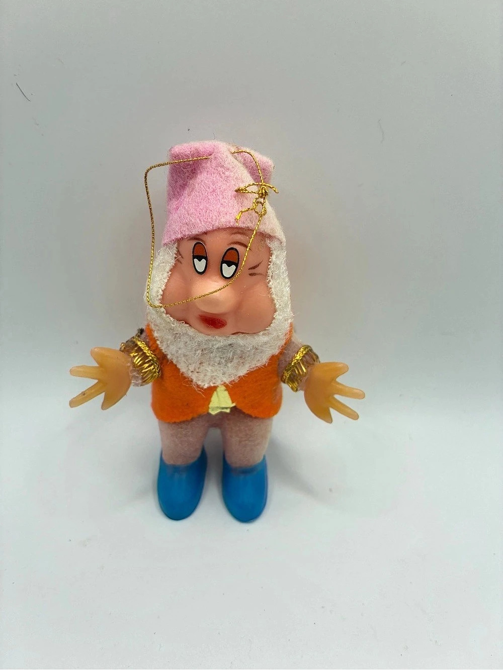 Walt Disney Productions Dopey Rubber Face Figurine Plush Doll